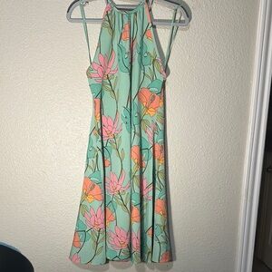 Molly Bracken Pink Halter Sundress Resort Wear